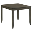 Panos 5pc Dining Table Set with 4 Chairs- Gray- Black Faux Leather
