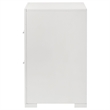 Ivon Nightstand- 2 Drawers- 26 Inch Modern Glossy White Solid Hardwood