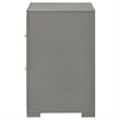 Ivon Nightstand- 2 Storage Drawers- 26 Inch Glossy Gray Hardwood