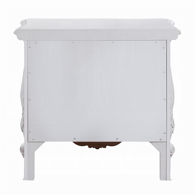 Maver Nightstand with 2 Drawers Scrolled Details