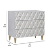 36 Inch Wide Nightstand Dresser- Drawers with Jewelry Tray