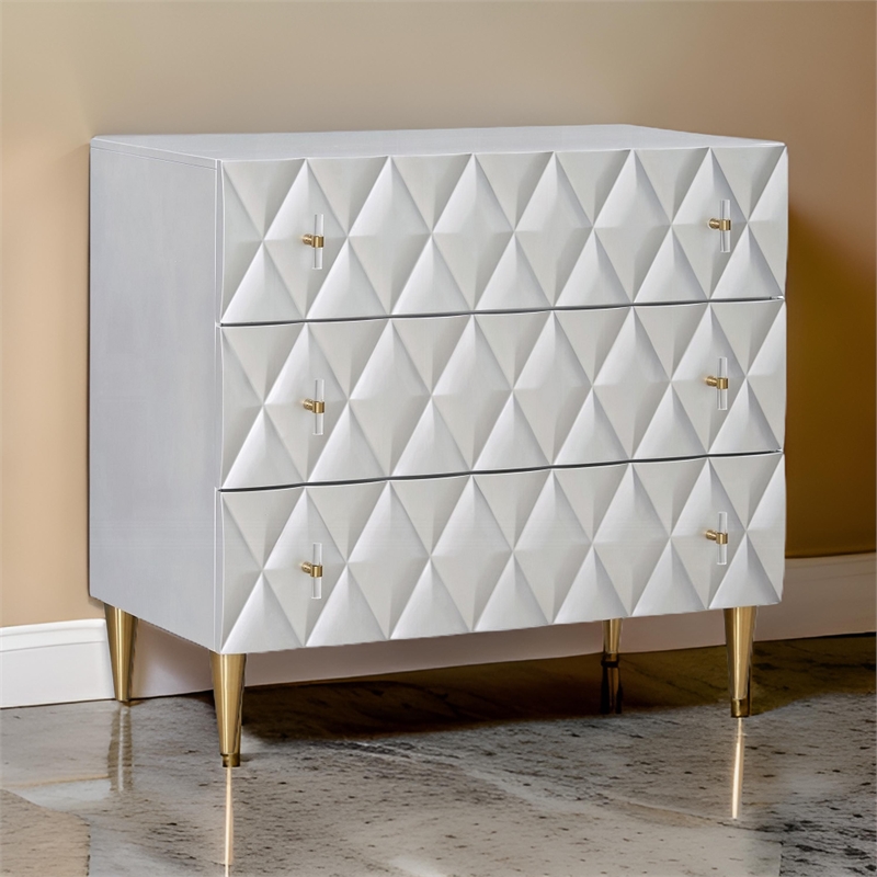 36 Inch Wide Nightstand Dresser- Drawers with Jewelry Tray