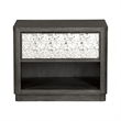Zoko Nightstand Table with 2 USB Ports- Metal Accents