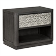 Zoko Nightstand Table with 2 USB Ports- Metal Accents