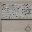 Kaira Nightstand with 2 USB Ports- Textured Metal