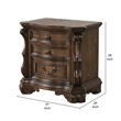 Leova Nightstand- 2 Drawers- USB A-C- 31 Inch