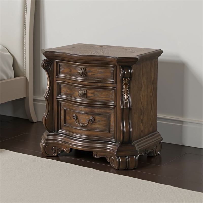 Leova Nightstand- 2 Drawers- USB A-C- 31 Inch