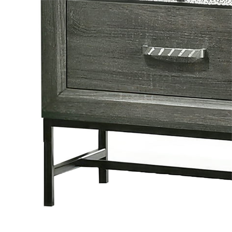 Lito 25 Inch Nightstand- 1 Drawer and Jewelry Tray
