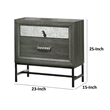 Lito 25 Inch Nightstand- 1 Drawer and Jewelry Tray