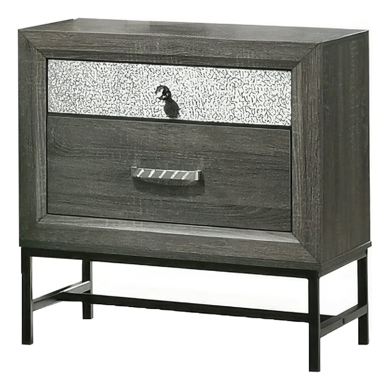 Lito 25 Inch Nightstand- 1 Drawer and Jewelry Tray