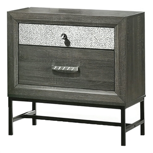 Lito 25 Inch Nightstand- 1 Drawer and Jewelry Tray
