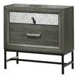 Lito 25 Inch Nightstand- 1 Drawer and Jewelry Tray