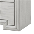Basil Nightstand-2 Drawers-Rustic White Solid Wood-29 Inch