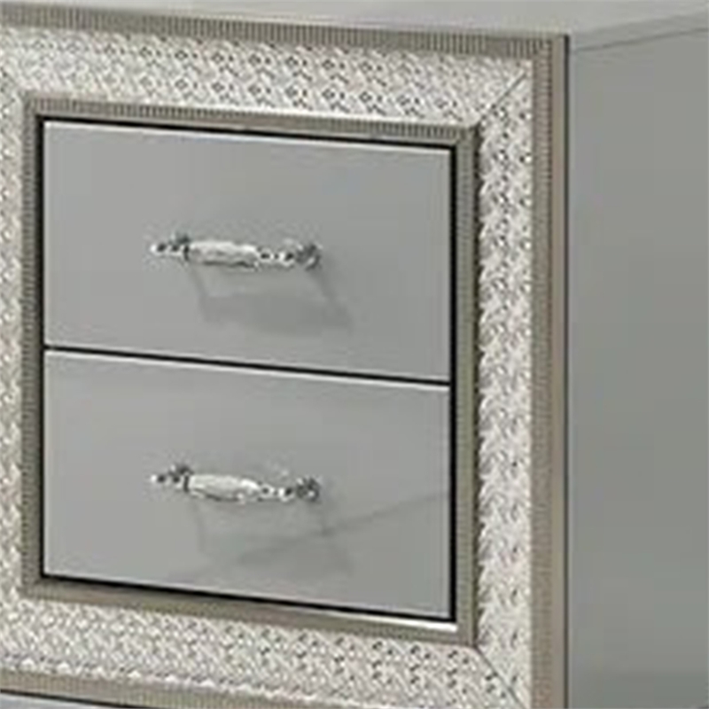 Cyl Nightstand with 2 Drawers- Scale Molding Trim