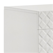 Dema 2 Drawer Nightstand- High Gloss White Textured Trim