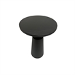 Fawn 20 Inch Side End Table- Black Mango Wood Round Top with Pedestal Base