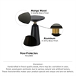 Fawn 20 Inch Side End Table- Black Mango Wood Round Top with Pedestal Base