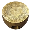 Nala 23 Inch Coffee Table- Low Round Drum Shape with Unique Hollow Center