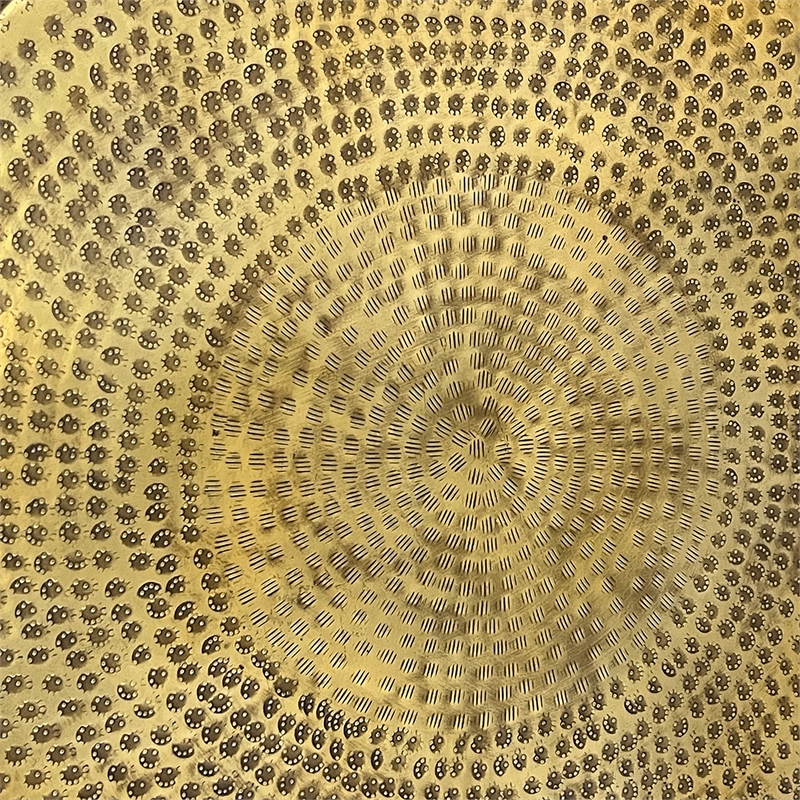 Nala 23 Inch Coffee Table- Low Round Drum Shape with Unique Hollow Center