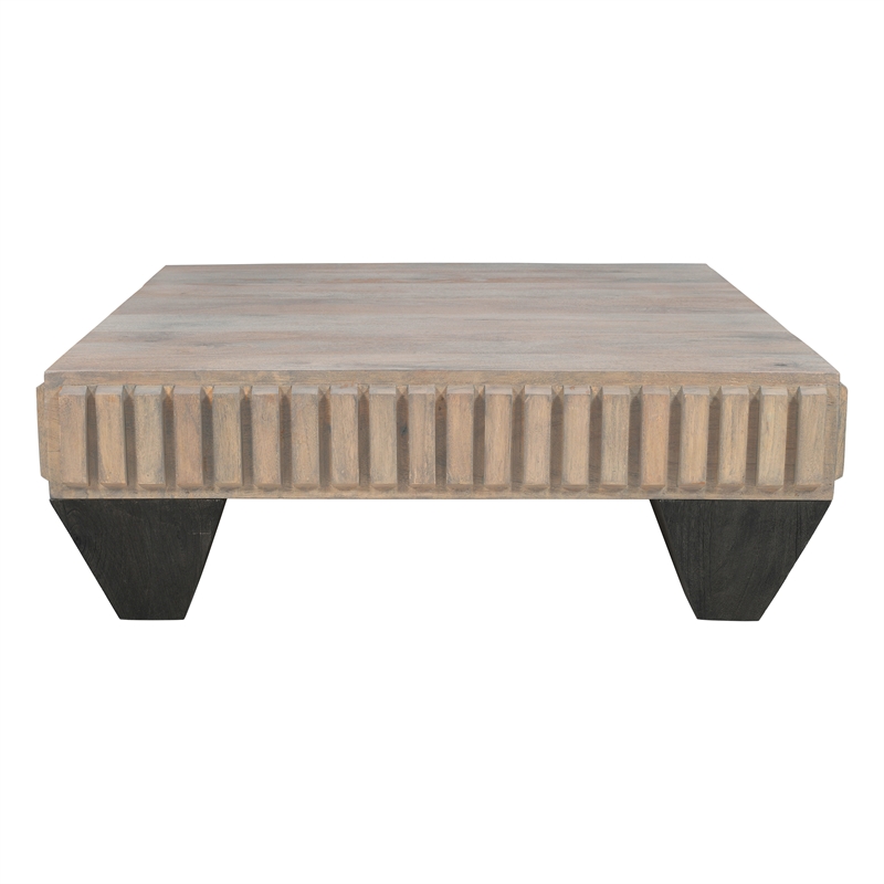 Tokyo Inspired 36 Inch Square Mango Wood Coffee Table