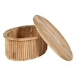 Muna Coffee Table- 36 Inch Oval Top- Handcrafted in  Mango Wood