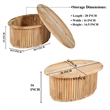Muna Coffee Table- 36 Inch Oval Top- Handcrafted in  Mango Wood