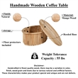 Muna Coffee Table- 36 Inch Oval Top- Handcrafted in  Mango Wood