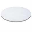 Tyler 20.5 Inch Accent Side Table- Round White Marble Top