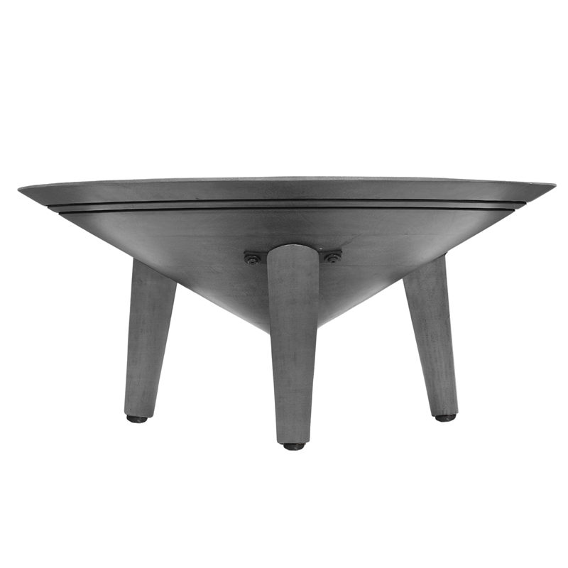 Venus 28 Inch Coffee Table with 3 Tapered Splayed Legs