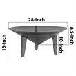 Venus 28 Inch Coffee Table with 3 Tapered Splayed Legs