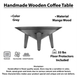 Venus 28 Inch Coffee Table with 3 Tapered Splayed Legs