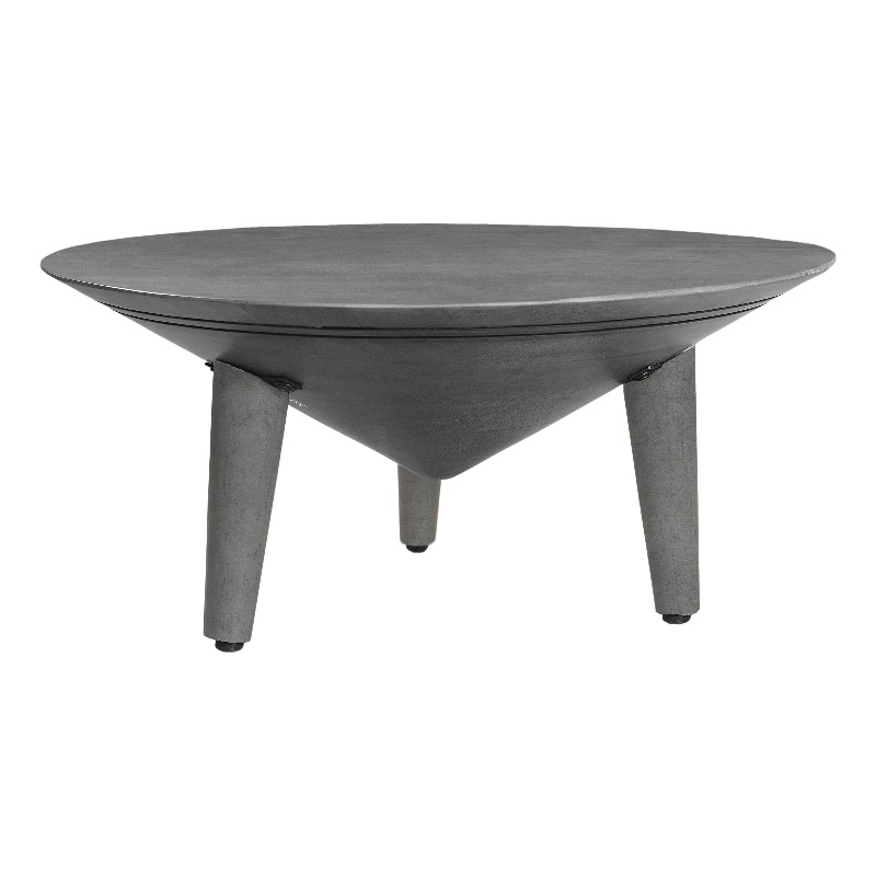 Venus 28 Inch Coffee Table with 3 Tapered Splayed Legs
