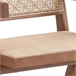 Tina 26 Inch Accent Armchair-Woven Rattan-Natural Brown Wood Finish