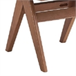 Tina 22 Inch Side Dining Chair Set of 2-Woven Rattan-Natural Brown Wood
