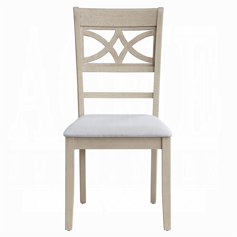Feri Side Dining Chair Set of 2-Designer Bone White-Beige Linen