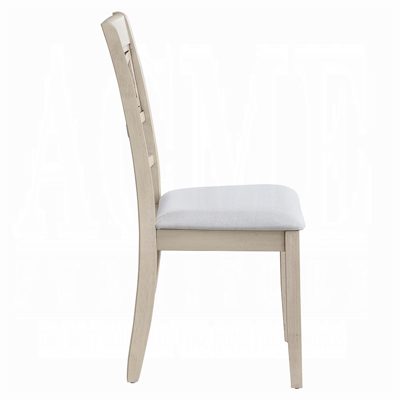Feri Side Dining Chair Set of 2-Designer Bone White-Beige Linen
