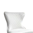 Anova Dining Side Chair Set of 2-Diamond Pattern White Seat-Gold Leg
