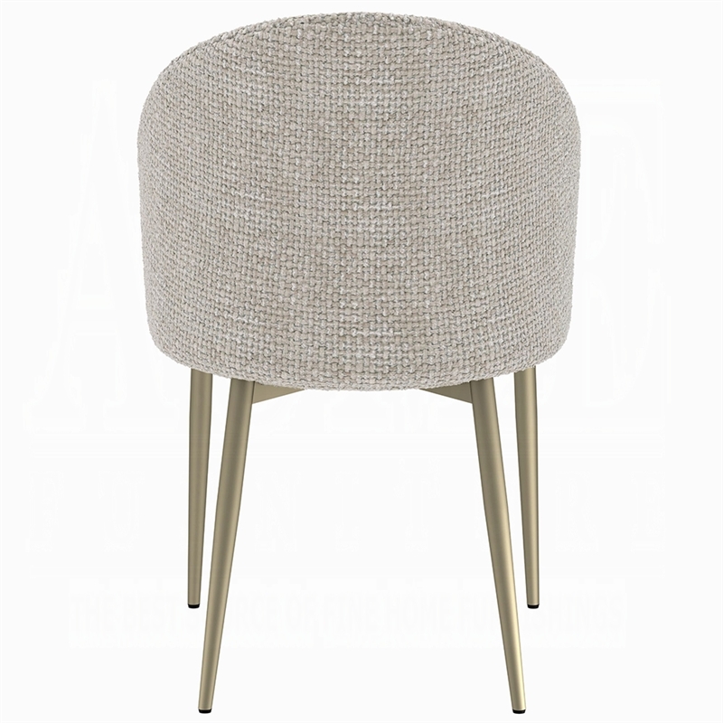 Geru Dining Side Chair Set of 2-Plush Padded Curved Back-Light Gray
