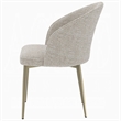 Geru Dining Side Chair Set of 2-Plush Padded Curved Back-Light Gray