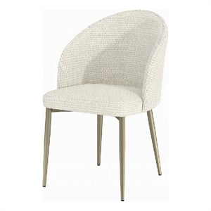 Geru Dining Side Chair Set of 2-Padded Curved Back Contemporary White