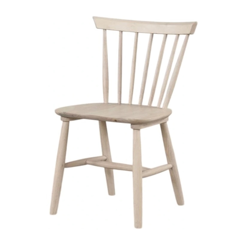 Baylee Side Dining Chair Set of 2-Spindle Back-Tapered Legs-White Oak Wood