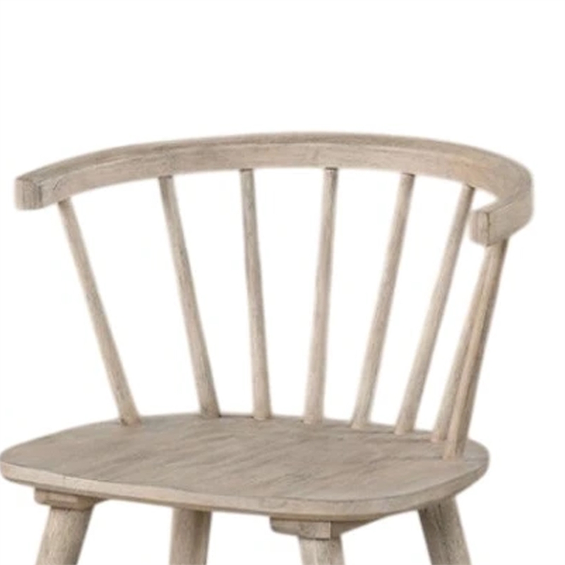 Yely Dining Chair Set of 2-Spindle Back and Shaker Legs-Black Wood