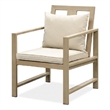Beli Outdoor Armchair Set of 2-Washable Beige Covers-Natural Brown