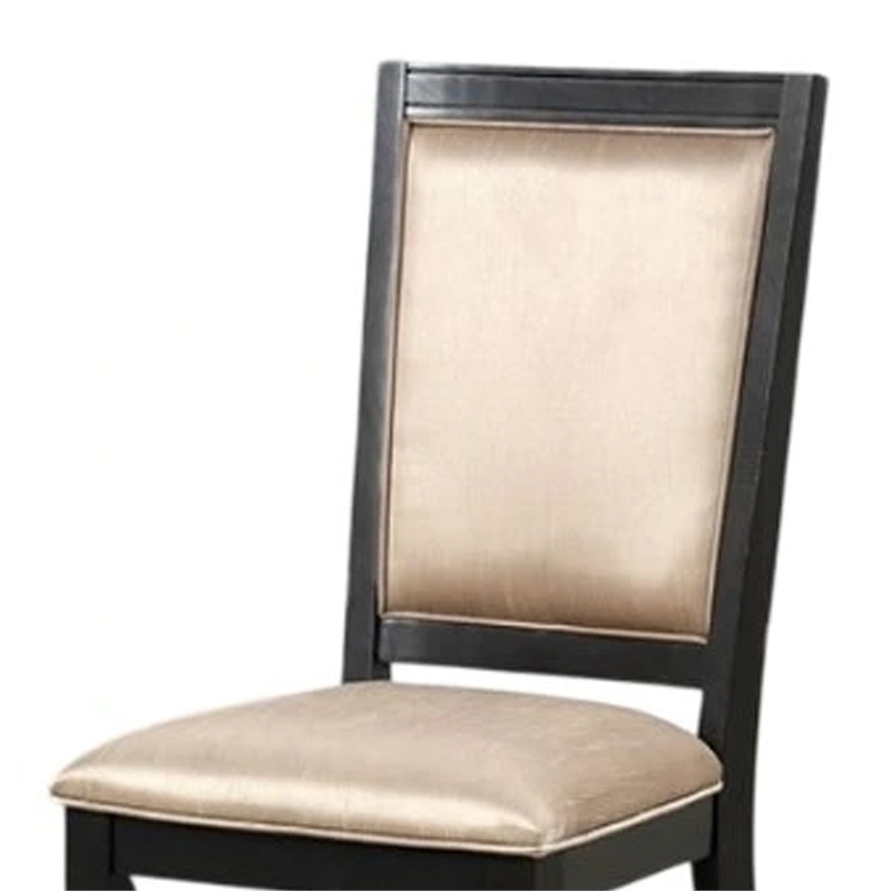 Yada Side Dining Chair Set of 2-Slatted Back-Espresso Brown