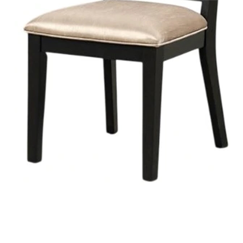 Yada Side Dining Chair Set of 2-Slatted Back-Espresso Brown