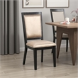 Yada Side Dining Chair Set of 2-Slatted Back-Espresso Brown