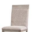 Gris Side Dining Chair-Gray Solid Wood-Fabric Padded Seat