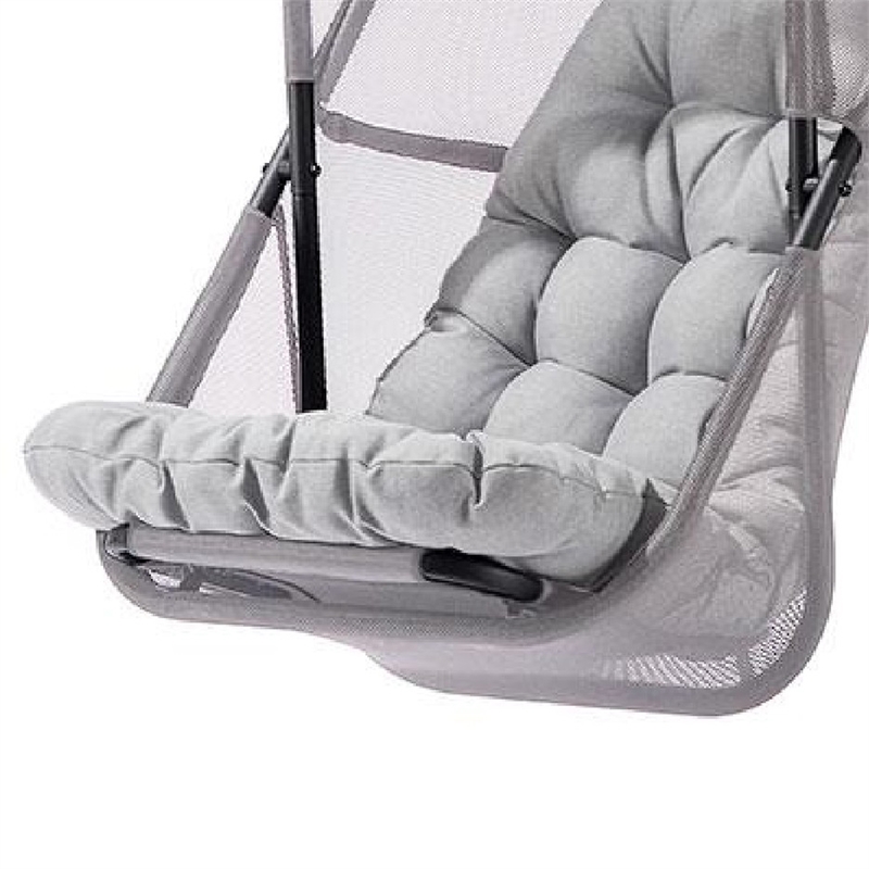 Bery Patio Hanging Swing Chair-Cushioned Light Gray Mesh