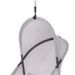 Cery Outdoor Hanging Swing Chair-Cushioned Light Gray Mesh