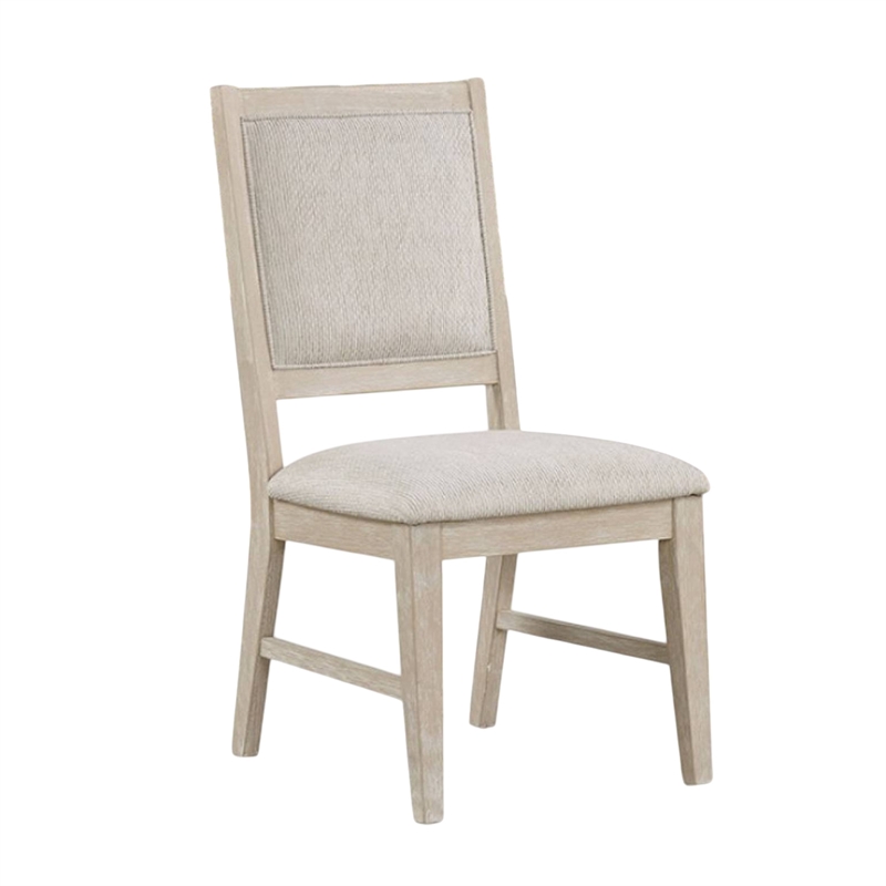 Rozie Dining Side Chair Set of 2-Tapered Legs-Light Oak Poplar Wood